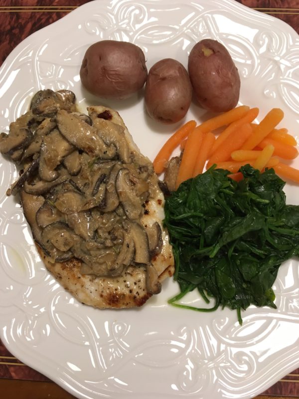 chicken with shiitake and sour cream sauce